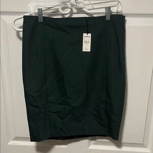 Express Dark Green Pencil Skirt
